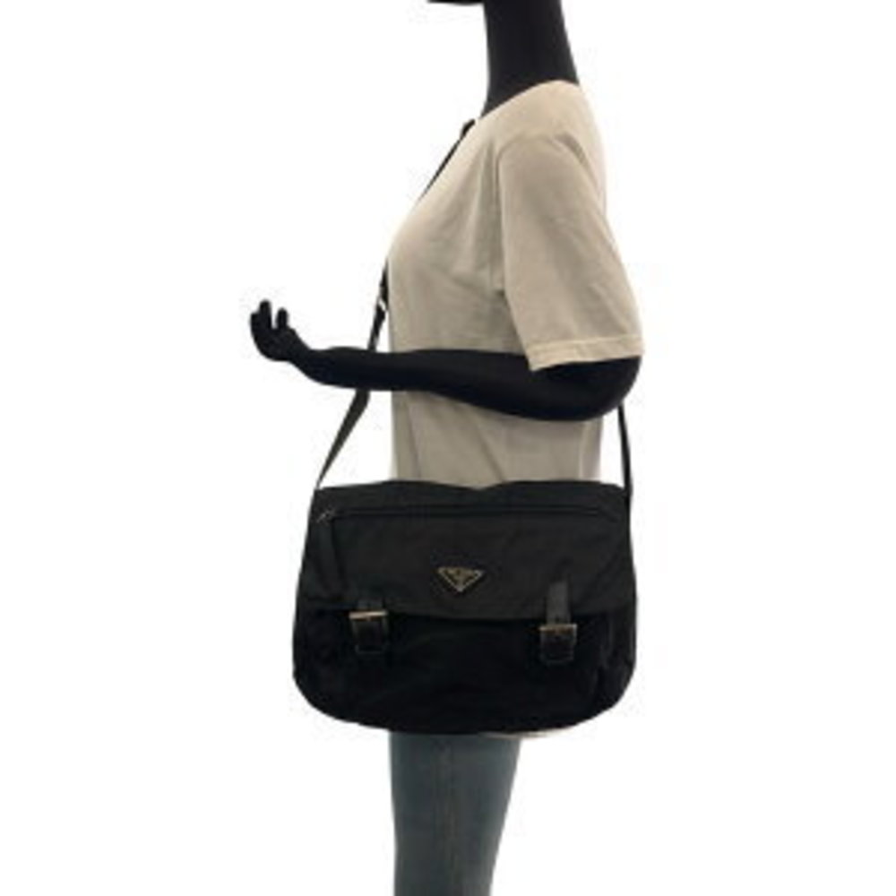 Prada Messenger Triangular Nylon Bag Tessuto Shou… - image 6